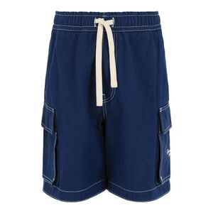 Givenchy Contrast Stitching Denim Boardshorts Blue Mens